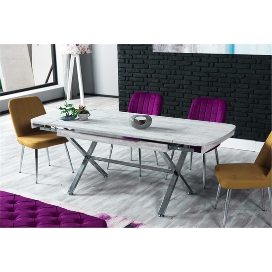 Raudi Alawood Set Yemek Odası Takımı 4Sandalye+Masa+Maxi