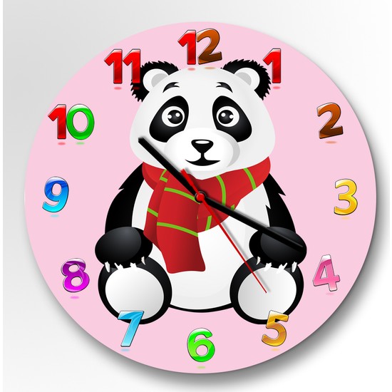 Tprint Çocuk Odası Panda Duvar Saati Fiyatı Taksit Seçenekleri