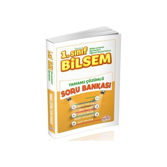Editör Yayınları 1. Sınıf BİLSEM Tamamı Çözümlü Soru Bankası