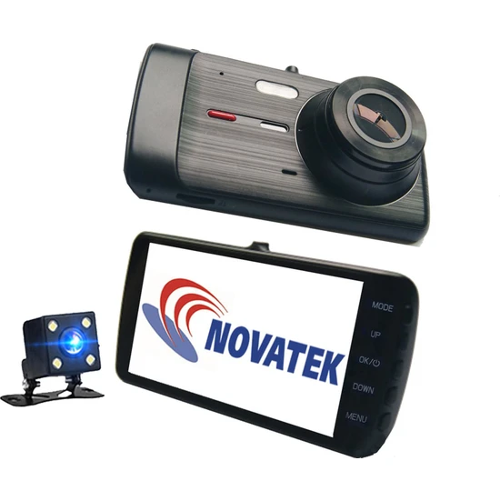 Novatek NT92D+32GB 4 İnç Full HD 1080p 14MP Çift Yön Araç Kamerası