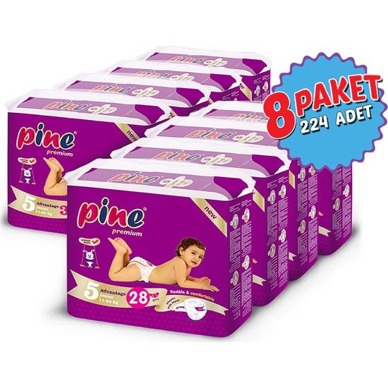 Pine Junior (1125 kg) 224 Adet Bebek Bezi Fiyatı Pine Junior (1125 kg) 224 Adet Bebek Bezi Fiyatı