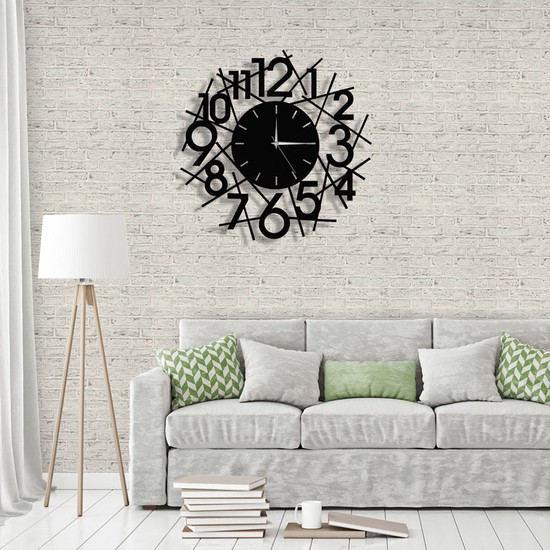 Tablo Art House Ahşap Duvar Saati Çizgiler Fiyatı
