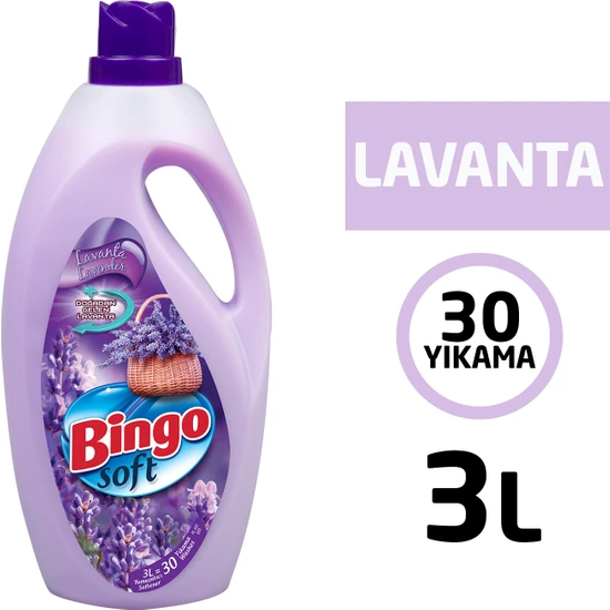 Bingo Soft Lavanta Rüzgarı Çamaşır Yumuşatıcısı 3L