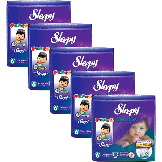 Sleepy Sensitive 6+ X Large Plus 18�li 5�li Set Bebek Bezi Fiyatı