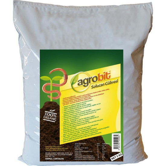 Agrobit Solucan Gübresi Organik 5Kg 2201-04