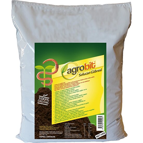 Agrobit Solucan Gübresi Organik 10Kg 2201-05