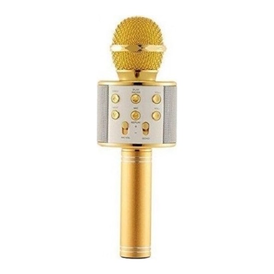 Tigdes WS-858 Profesyonel Ses Kaydı Yapabilen Karaoke Mikrofon WS858 Gold