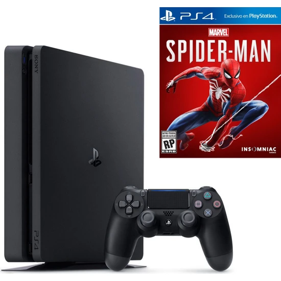 Sony PS4 Slim 1Tb Oyun Konsolu + PS4 Spider-Man (Eurasia)