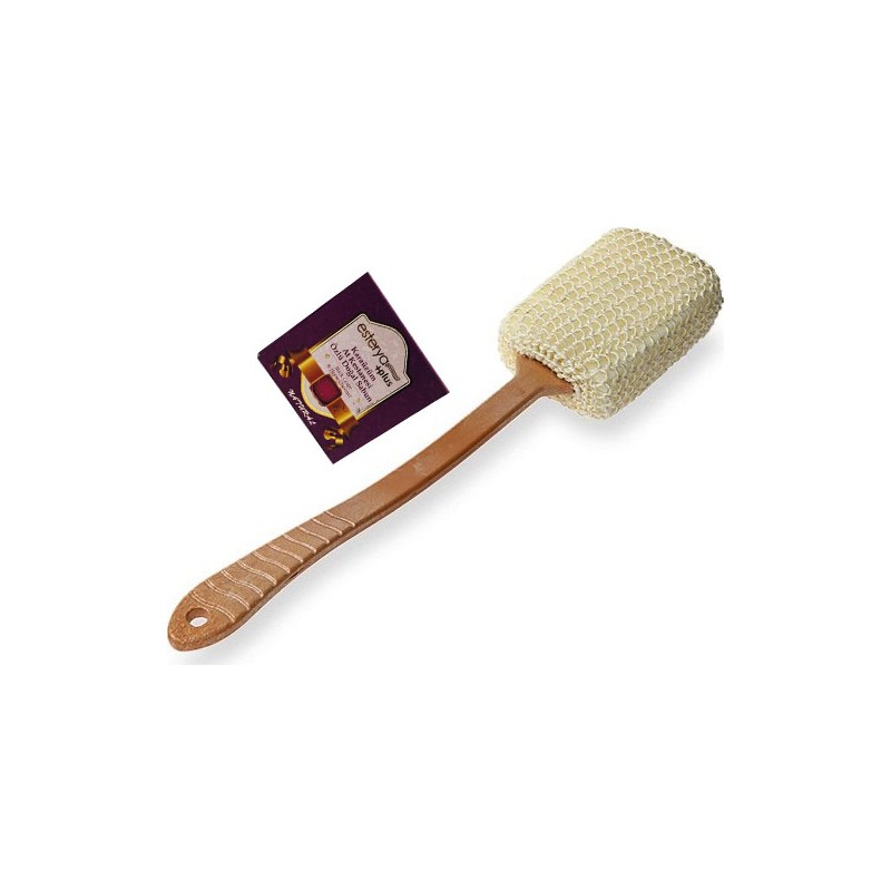 İpek Naturel Natural Healty Sisal Ahşap Saplı Masaj Lifi Ve Esterya Plus At Kestanesi Sabunu