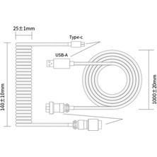 Lovıver USB Tipi C Kablosu Evrensel Şarj Tipi C'ye Mekanik Klavye Mor İçin USB (Yurt Dışından)