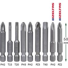 Badem10 Izeltaş-Klytek Matkap Bits Uç Vidalama Ucu Düz Yıldız Torx Uç (9 Parça)