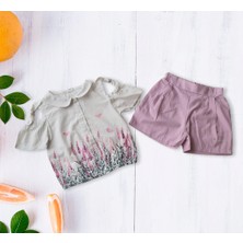 Bebico Kids Kız Çocuk Takım, Lavender Şortlu Takım