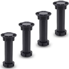 Nzb Mobilya Dolap Ünite Tezgah Ayağı Ayarlı Siyah Ayak 4 Adet