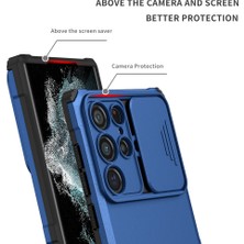 Mooncase Samsung Galaxy S22 Ultra Pc + Yumuşak Tpu Kamera Sürgülü Pencere Koruyucu Kılıf - Beyaz  (Yurt Dışından)