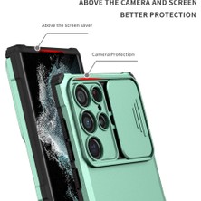 Mooncase Samsung Galaxy S22 Ultra Pc + Yumuşak Tpu Kamera Sürgülü Pencere Koruyucu Kılıf - Beyaz  (Yurt Dışından)