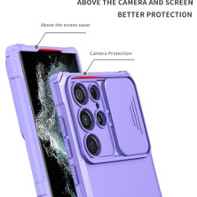 Mooncase Samsung Galaxy S22 Ultra Pc + Yumuşak Tpu Kamera Sürgülü Pencere Koruyucu Kılıf - Beyaz  (Yurt Dışından)