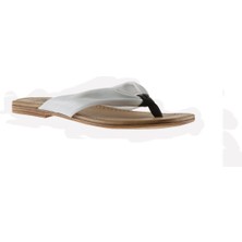Bueno Shoes Beyaz Deri Kadın Düz Sandalet