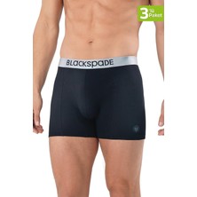 Modern Basic 3'lü Siyah Boxer 9471 Blackspade