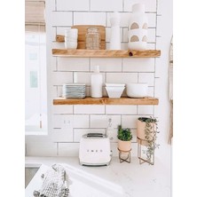 Karadeniz Dizayn Doğal Ahşap Raf 2'li Takım- 170 x 20 cm