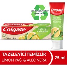 Colgate Natural Extracts Limon Yağı ve Aloe Vera Doğal Özlü Maksimum Ferahlık Diş Macunu 75 ml