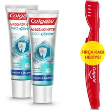Colgate Hassasiyete Pro Çözüm Onarım ve Önleme Diş Macunu 75 ml x 2 Adet + Fırça Kabı Hediye