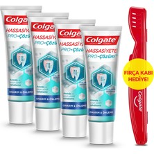 Colgate Hassasiyete Pro Çözüm Onarım ve Önleme Diş Macunu 75 ml x 4 Adet + Fırça Kabı