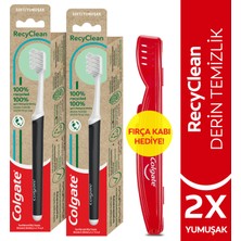 Colgate RecyClean Derin Temizlik Yumuşak Diş Fırçası x2 Adet + Fırça Kabı Hediye