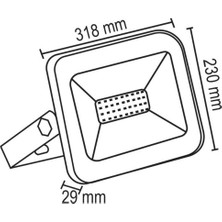 Forlife 150 Watt Slim Kasa LED Projektör ( Beyaz Işık )