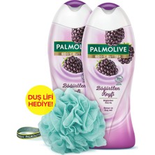 Palmolive Body Butter Böğürtlen Keyfi Banyo ve Duş Jeli 500 ml x 2 Adet + Duş Lifi