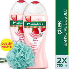 Palmolive Body Butter Çilek Rüyası Banyo ve Duş Jeli 750 ml x 2 Adet + Duş Lifi Hediye