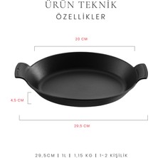 Voeux L'amour Döküm Kare Tava 30 cm. Kırmızı