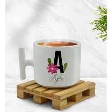 BK Kişiye Özel Harf ve Isim Tasarımlı T Kulplu Beyaz Middle Kupa Bardak-4