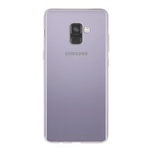 Kzy Samsung Galaxy A8 Plus (2018) Kapak 1mm Şeffaf Silikon Kılıf