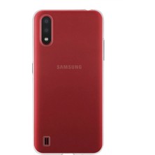 Kılıfmania Samsung Galaxy A01 Kapak 1mm Şeffaf Silikon Kılıf