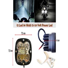 Reycar 12 LED Projektör Sis Farı Araba Lamba Off Road Motosiklet RY313645