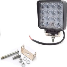 Reycar Off Road Sis Farı Lambası 16 LED Kare Çalışma Lambası RY799523