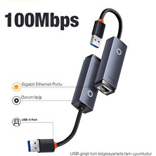 Baseus Lite Series 100MBPS USB To RJ45 Ethernet Lan Port Adaptör WKQx000013