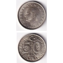 Benim Koleksiyonum 50.000 Lira (2000) Çil Eski Madeni Para