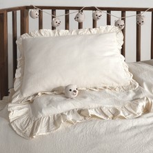 Macas Home Pure Natural Bebe %100 Pamuk Fırfırlı Yıkamalı Nevresim Takımı 100*150