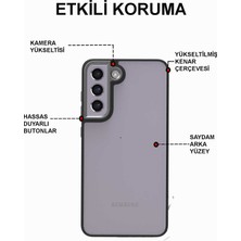 Case World Samsung Galaxy M12 ile Uyumlu Kapak Metal Kamera Korumalı Arkası Şeffaf Silikon ile Uyumlu Kılıf - Lila