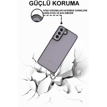 Case World Samsung Galaxy S21 Fe ile Uyumlu Kapak Metal Kamera Korumalı Arkası Şeffaf Silikon ile Uyumlu Kılıf - Yeşil