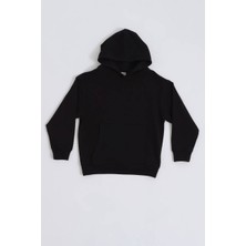 RECOLOR Organik Kapüşonlu Uzun Kollu Erkek Çocuk Sweatshirt - Siyah - 10-12