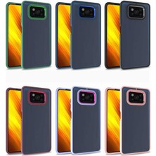 Case World Xiaomi Poco X3 ile Uyumlu Kapak Metal Kamera Korumalı Arkası Şeffaf Silikon ile Uyumlu Kılıf - Yeşil