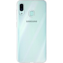 Case World Samsung Galaxy A30 ile Uyumlu Kapak 1mm Şeffaf Silikon ile Uyumlu Kılıf