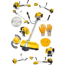 Steiner Alman S-9300 Yan Tipi Benzinli Motorlu Çalı Çim Ot Biçme Tırpanı Makinesi + Canavar Başlık