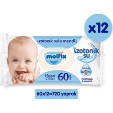 Molfix Izotonik Sulu Islak Mendil Hassas Ciltler 12'li Paket