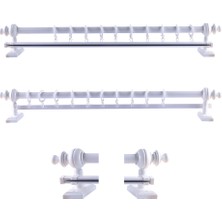 Officeofsy Ahşap Rustik Perde Raylı