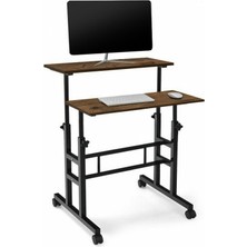servetavcı Yükseklik Ayarlı Bilgisayar Laptop ve Çalışma Masası Ceviz 70 x 60 cm