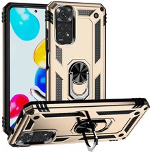 Tekno Grup Xiaomi Redmi Note 11 Kılıf Çift Katmanlı Yüzüklü Manyetik Vega Kapak
