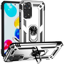 Tekno Grup Xiaomi Redmi Note 11 Kılıf Çift Katmanlı Yüzüklü Manyetik Vega Kapak